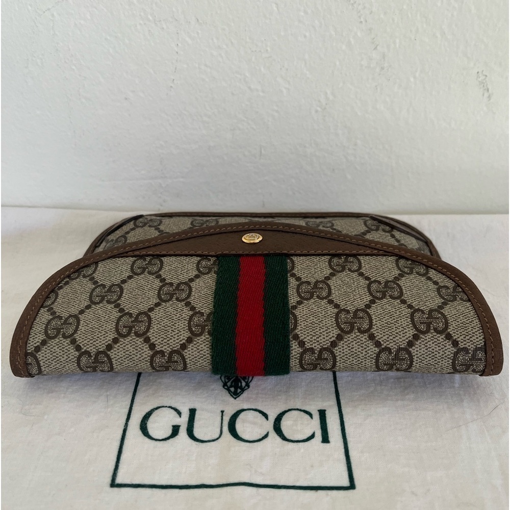 Vintage Gucci GG Supreme Sherry Line Clutch Italy Rare - Picture 5 of 15